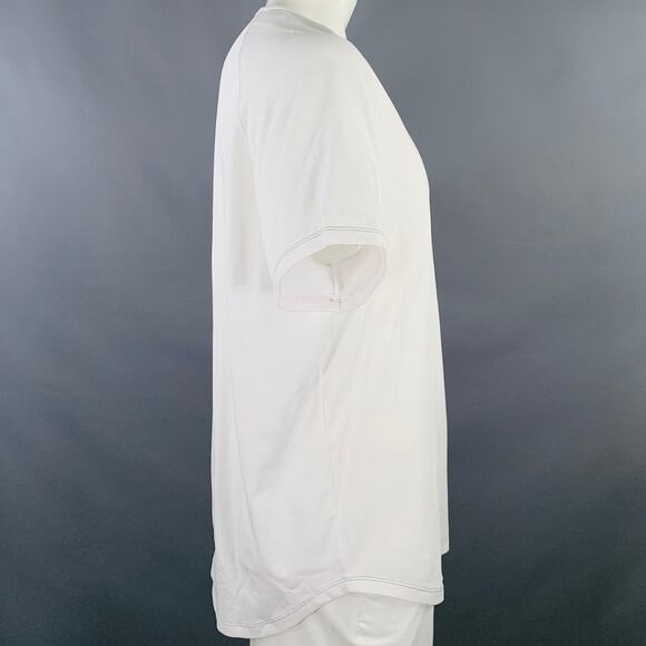 JOHN VARVATOS * U.S.A. Size XXL White Contrast Stitch Cotton Blend T-shirt - Picture 3 of 10
